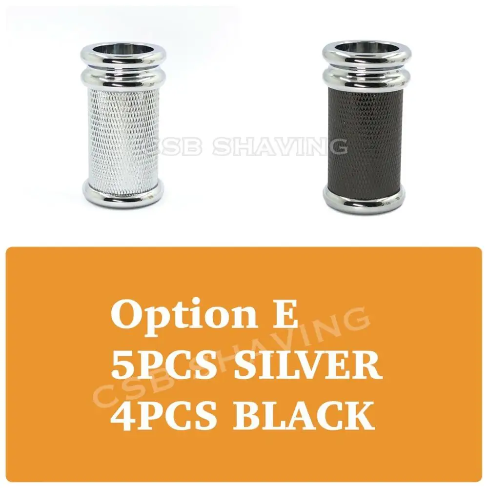 Option E CSB 9 шт. DIY, иных металлических помазок для бритья ручка яркие Цвета: черный, золотистый, серебристый 9 шт./упак. ручной работы аксессуары - Цвет: Option E