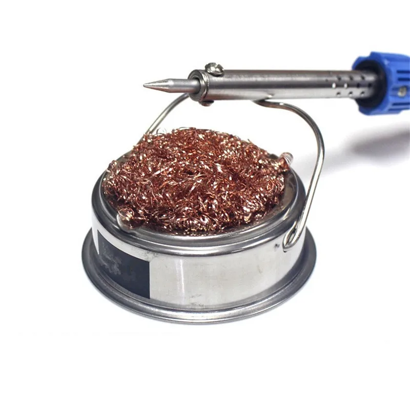 Desoldering Soldering Iron Cleaner Soldering Iron Tip Cleaner Mesh Filter Cleaning Nozzle Tip Copper Wire Ball Clean Ball Dross Box