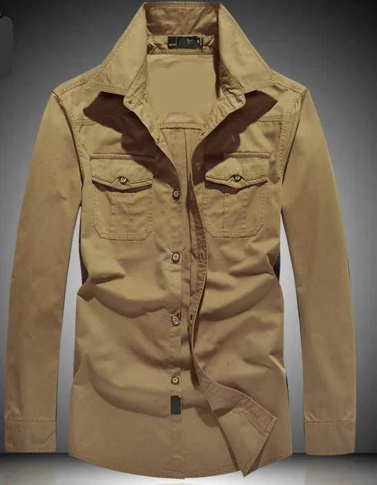 Новая Осенняя блузка с длинными рукавами для мужчин, повседневная простая хлопковая рубашка среднего возраста, большие размеры, мужские Рубашки, Топы, M-4XL