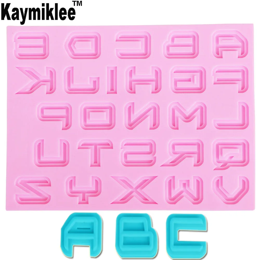 

M939 Alphabet Upper Case Small Letter Silicone Fondant Cake Mold For Border Jelly Sugar Cake Decoration Tools