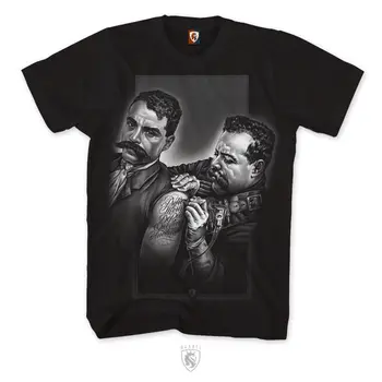 

Men 2019 Summer Summer Tees Shirt Tops Tees Plus Size T-Shirt Villa Zapata T Shirt Black Tattoo Ink Hip-Hop Clothing Men Tees