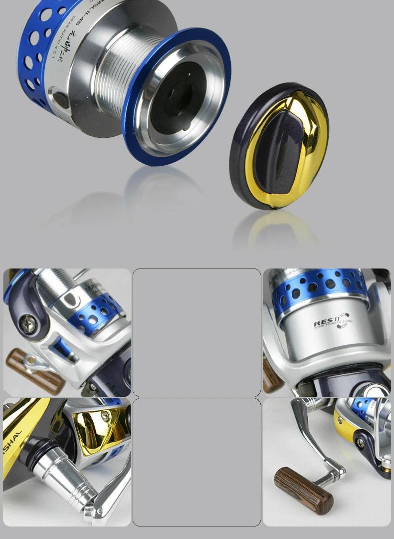 Artes de Pesca Carretel de Fiação Carretel de Pesca de Corrico 6 + 1bb Okuma 45 55 Mar Rolo Pólo Subwheel Carpa Roda 5.0: 1 Mslii-20 - 30 40 12 Pesca Carretel De Fiação subwheel Carpa Carretel
