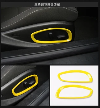 

ABS Fashion Yellow Seat Adjust Button Decorated Frame For Chevrolet Camaro 2017 2018 AAA037G