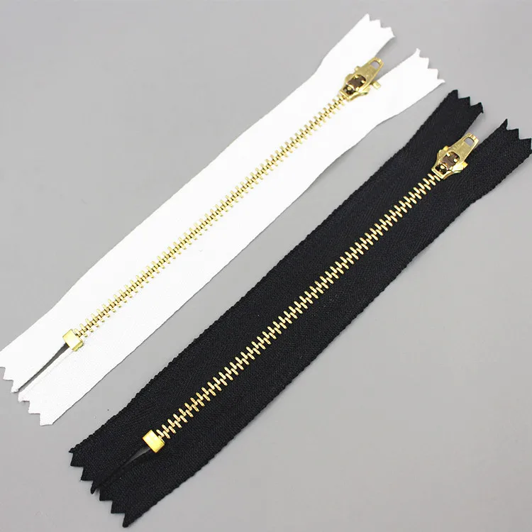 

10pcs/lot 8cm 10cm 12cm 13cm 15cm 18cm 20cm Sewing Metal Zippers Auto Lock Black White DIY Zip for Sewing Jeans Denim Skirt 3#