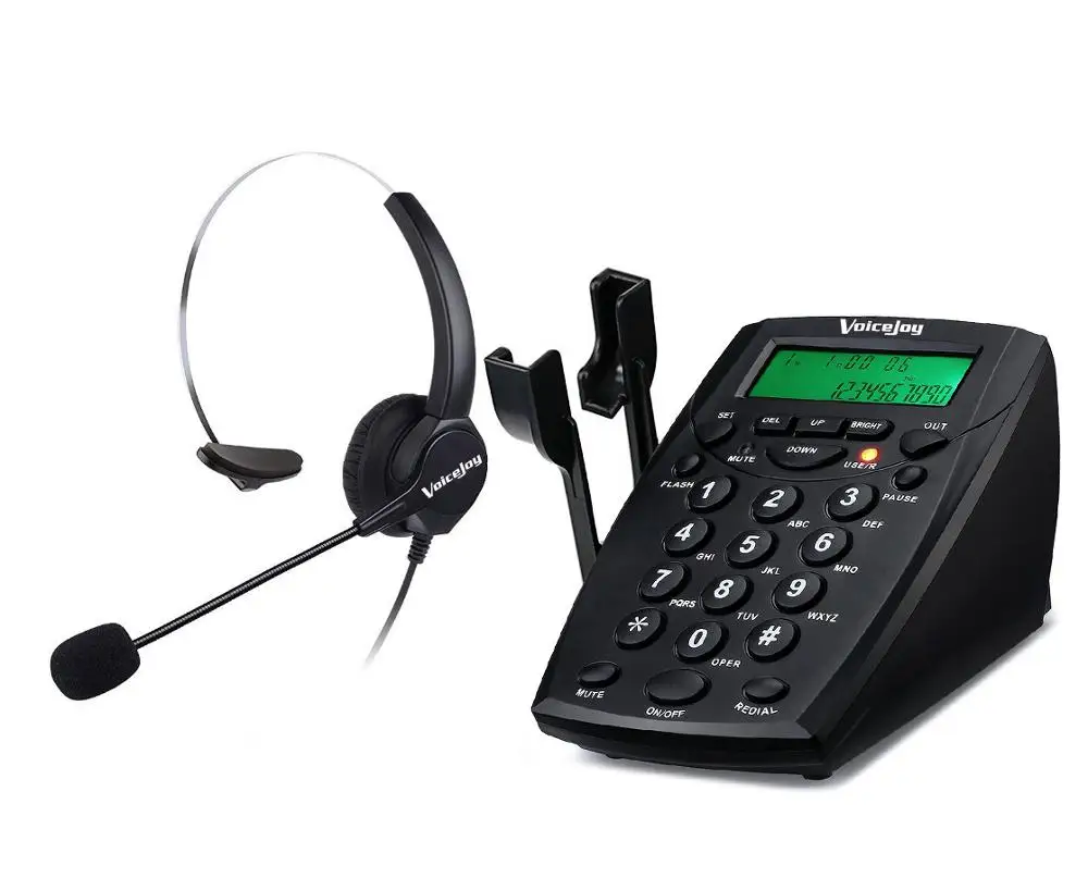 VoiceJoy Call Center Dialpad Headset Telephone with Tone Dial Key Pad