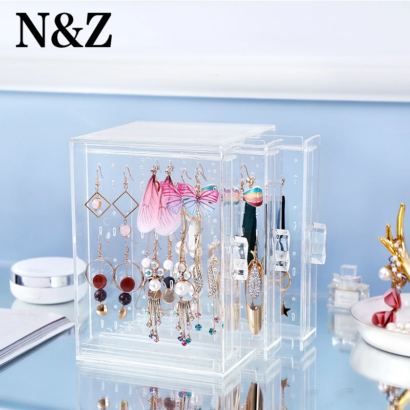 

N&Z New Transparent Crystal Jewelry Plastic PS Showing Shelf Necklace Bracelet Rack Earrings Hanger Nail Art Display Stand