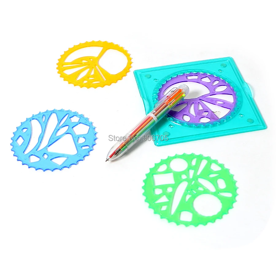 Wooden spirograph, toddler spiral drawing kit – MirusToys