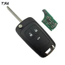 TYUI 3 Buttons Complete Car Key For Opel Vauxhall Flip Remote Key Replacements 433Mhz ID46 PCF7941