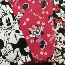 100*160 см Классическая Минни вязанная хлопковая ткань для шитья «сделай сам» Лоскутная работа рубашка для маленькой девочки одежда Текстиль