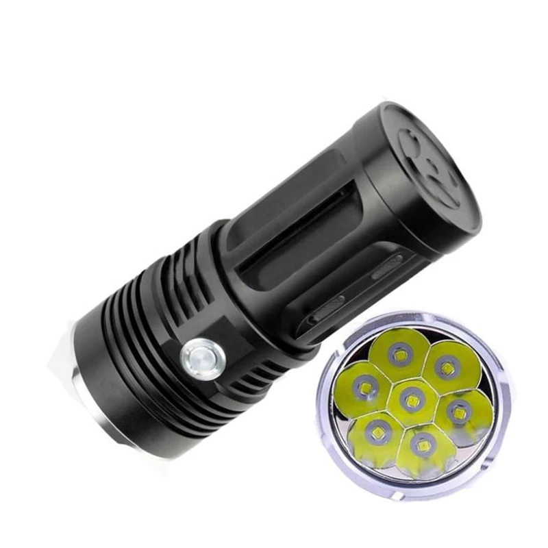 

10000 lumen 7T6 LED flashlamp 7x XM-L T6 7T6 LED Flashlight Torch Waterproof Portable For Sporting Camping light have battery