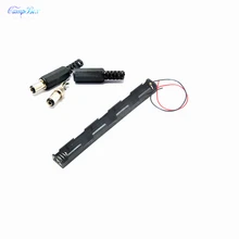 50 шт. 3xAA прямой держатель для батарейного отсека разъем провода распределительные коробки с 15 см провода, 5,5/2,1 DC разъем