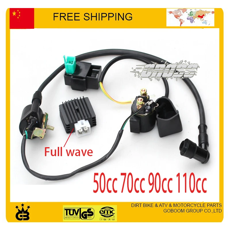 CDI IGNITION COIL RELAY RECTIFIER pit monkey bike 49cc 50cc 70cc 90cc