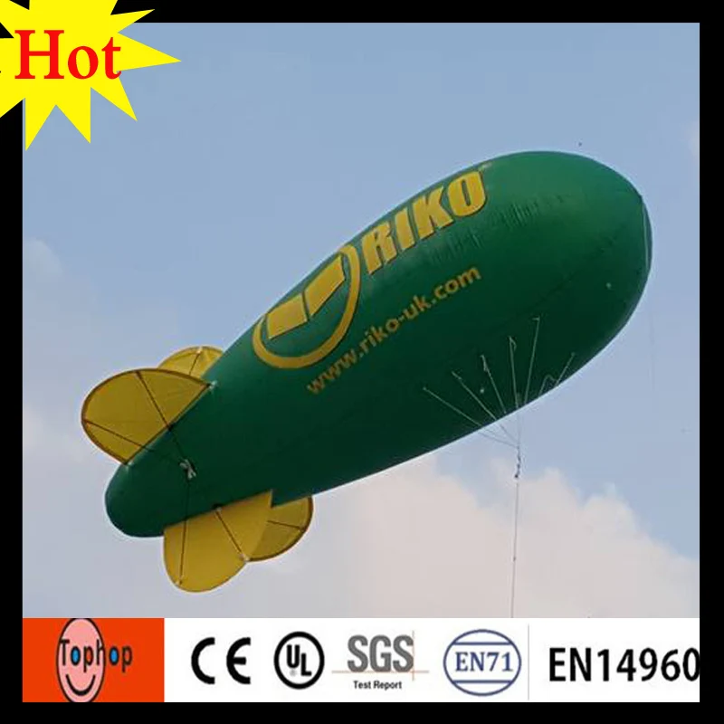 4m 13ft professinal supplier large inflatable airplane remote control led zeppelin balloon 0.2mm
