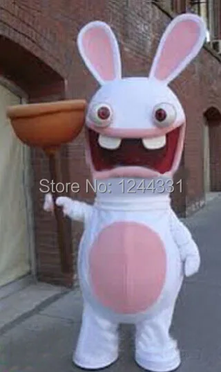 new professional pink rayman raving rabbit mascot costume cartoon carnival party costume free shipping - Raving Rabbids Halloween Costume new professional pink rayman raving rabbit mascot costume cartoon carnival party costume free shipping - Raving Rabbids Halloween Costume