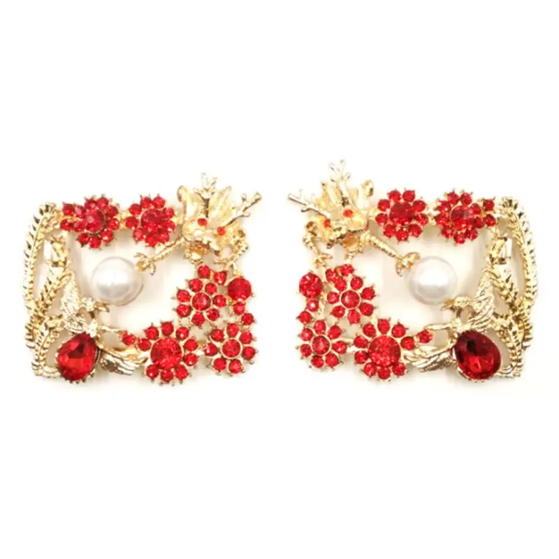 

Shoe Clip Chinese Dragon Phoenix Rhinestone Glitter Exquisite Luxury Clips Lady Wedding Bride High Heel Decoration Buckle