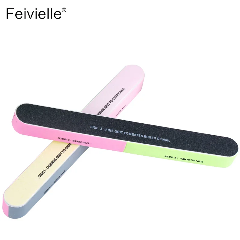 

Feivielle5Pcs Nail Buffers Files Professional Pedicure Art Nails File Buffer Beauty Manicure Art Tools Polishing Block Nail Tool