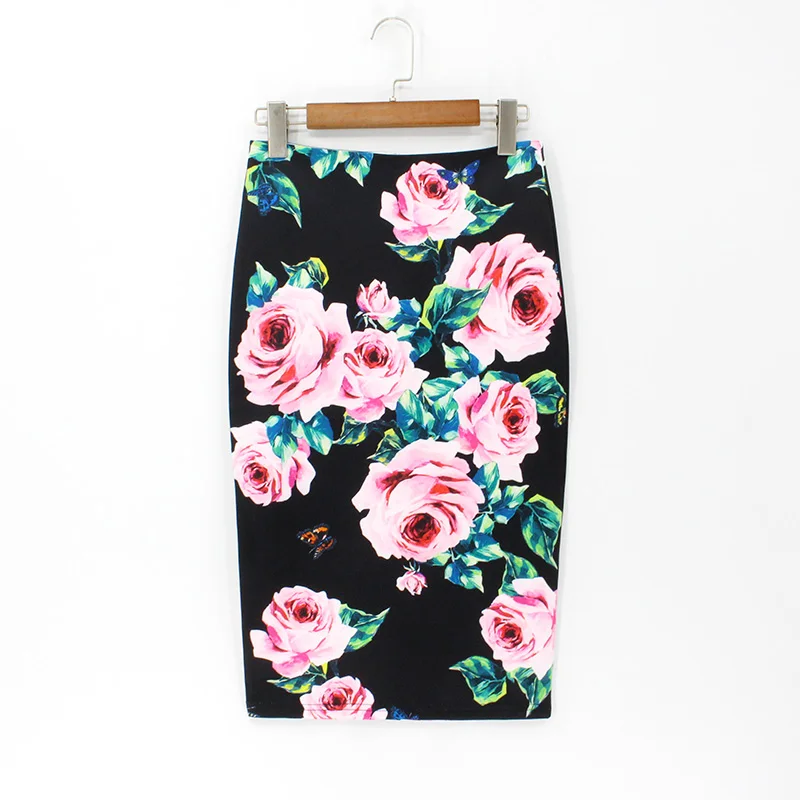 Весенне-летняя юбка-карандаш, Женская юбка миди с высокой талией и рисунком, уличная одежда, смешное граффити, облегающее платье, Jupe Femme - Цвет: 163