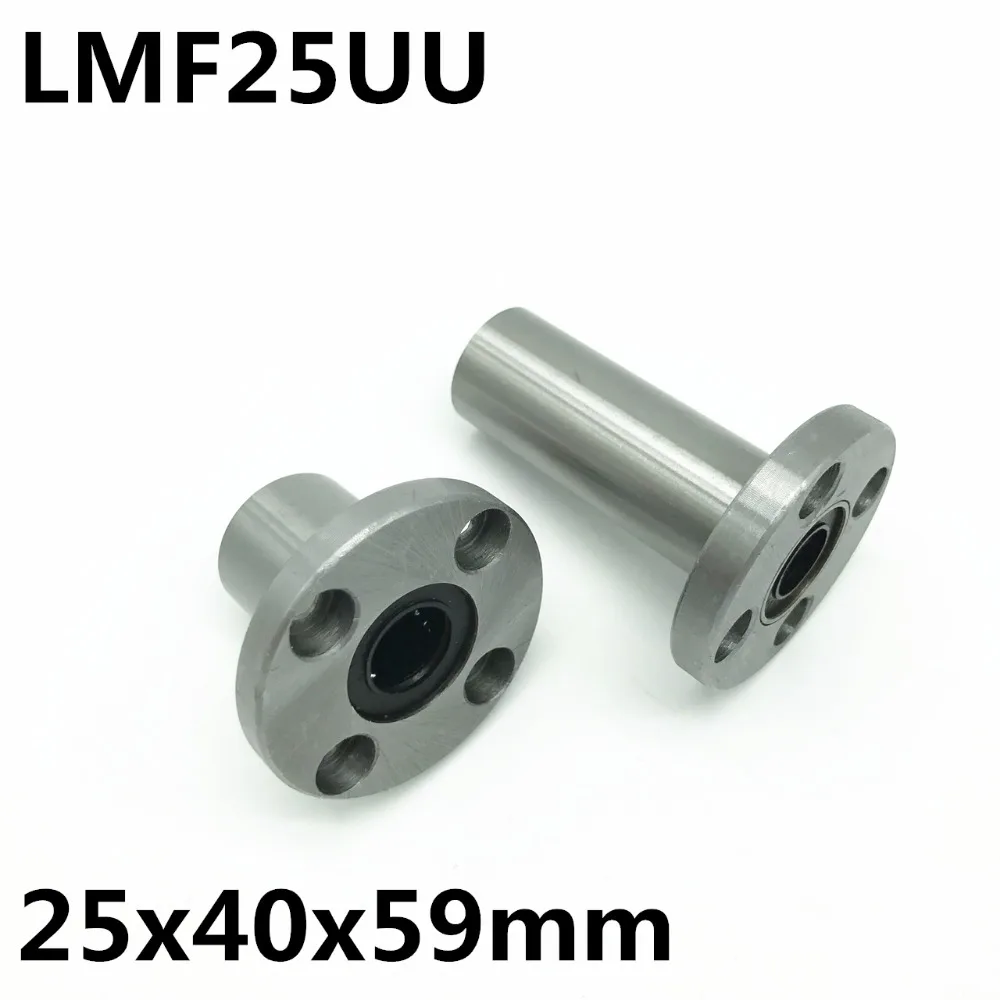 2pcs LMF25UU LMF25 flange ball bearing Used for 25mm linear guide Free