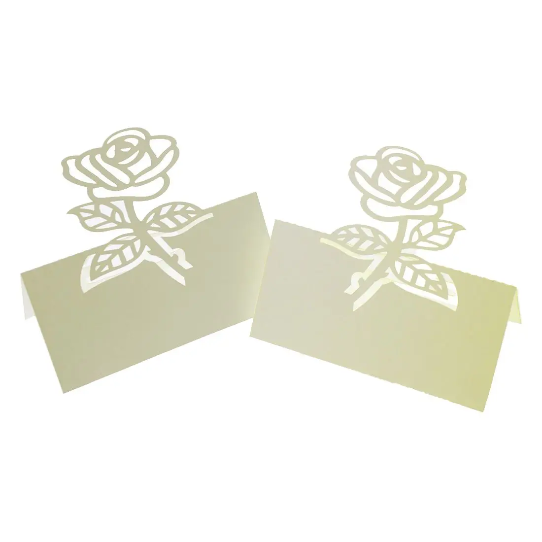 

60x Rose Paper Wedding Table Numbers Place Card Escort Name Cards for Wedding Party Decoration Ivory