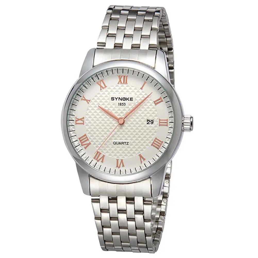 

Business Roman Numerals Analog Alloy Band Quartz Waterproof Men Wrist Watch fashion casual dress Clock Relojes
