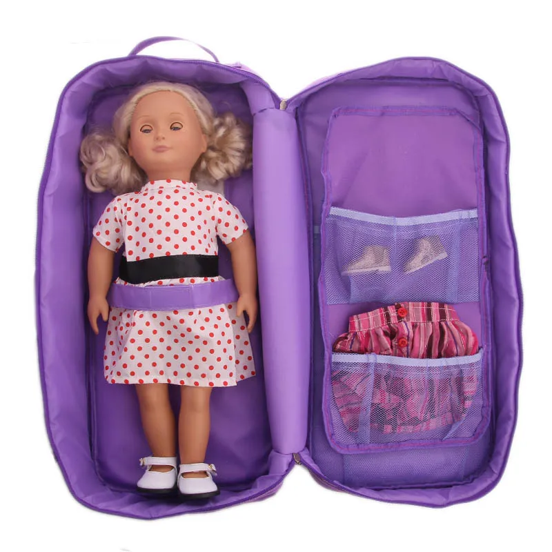 Кукольный 5 видов цветов чемодан для путешествий 18 дюймов, американская кукла и 43 см, Детская кукла для нашего поколения, Рождественская игрушка для девочек