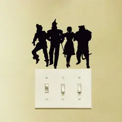 Черный творческая группа DIY Наклейки на стену переключатель Стикеры украшения дома обои jg1852