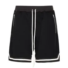 2019 nueva moda Pantalones cortos de baloncesto de retazos cordón en la cintura de secado rápido pantalones cortos de malla de entrenamiento para hombres pantalones de chándal pantalones cortos sueltos