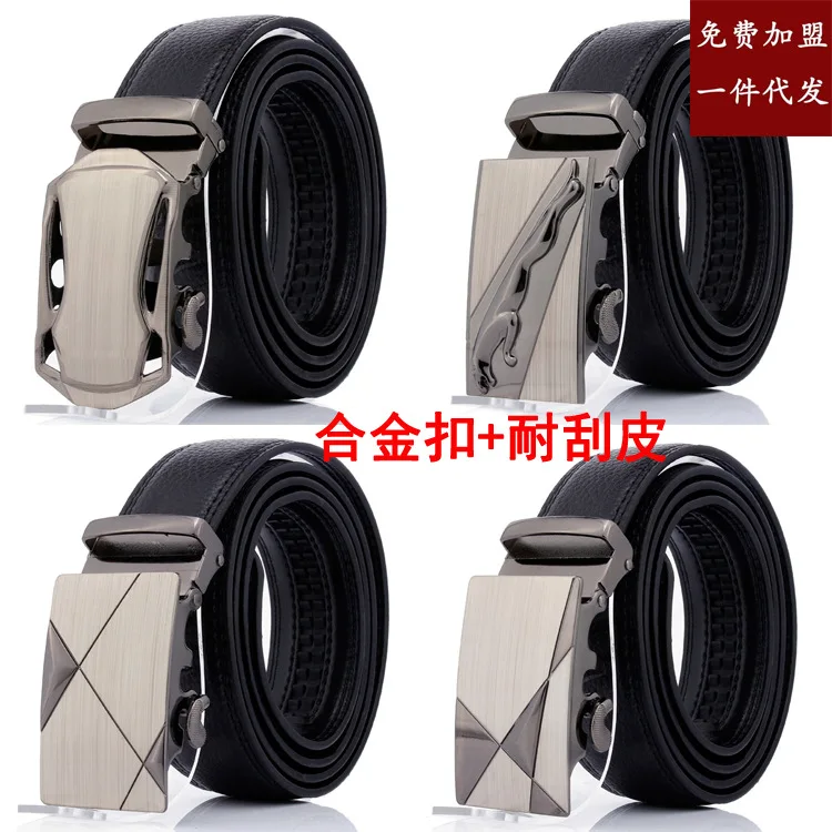 automatic young and middle-aged leisure tie-in belts alloy buckle belt scratch-resistant wear-resistant |
