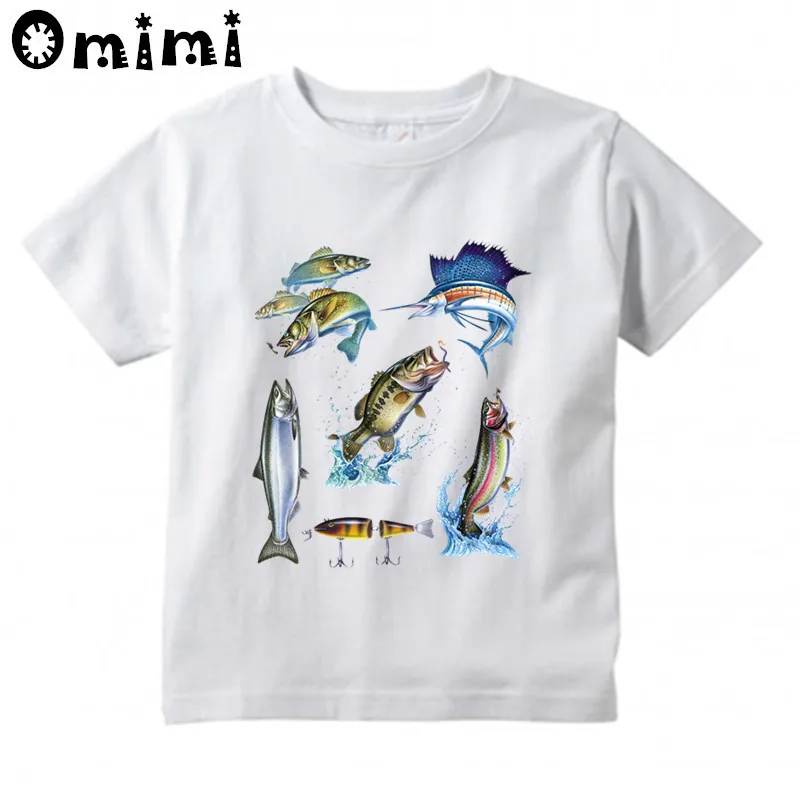 

Kids All Kinds Of Fish Design T Shirt Boys/Girls Great Kawaii Short Sleeve Tops Children's Funny Cute T-Shirt,HKP900