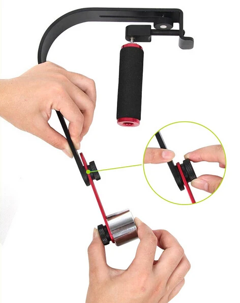

CS-S1 Video Studio Camera Steady Stabilizer Handheld DSLR Grip + 36 LED Adjustable White Lamp Light +FS Drone Accessory F11301-A
