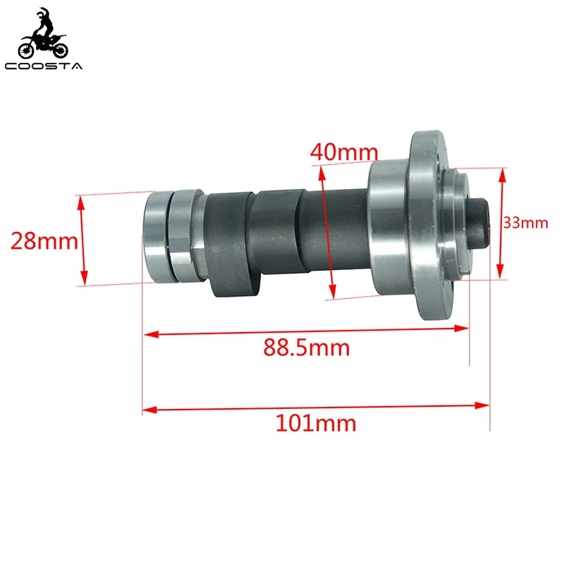 Внедорожные Мотокросс Распредвал ведушего колеса подходят для Zongshen Loncin CB250 четырехтактный двигатель с воздушные охлаждением резерв Шестерни двигателя Байк Go Kart Багги GT-116 - Цвет: Camshaft