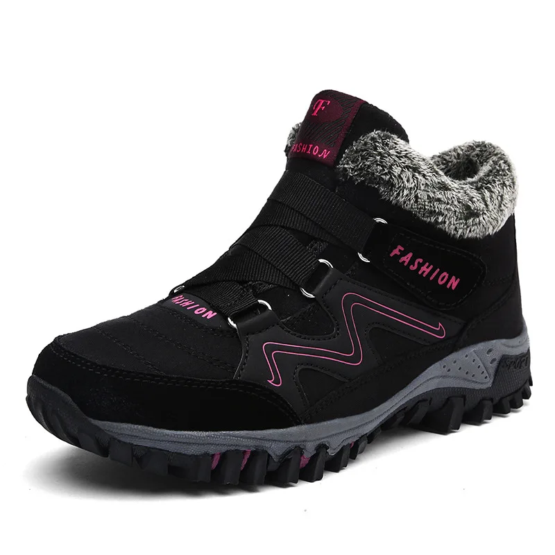 2018 Winter Fleece Running Shoes For Couples With Fur Warm Outdoor Women Sneakers Wedges Snow Boots Men's Walking Sports Shoes 2018 Winter Fleece Running Shoes For Couples With Fur Warm Outdoor Women Sneakers Wedges Snow Boots Men's Walking Sports Shoes