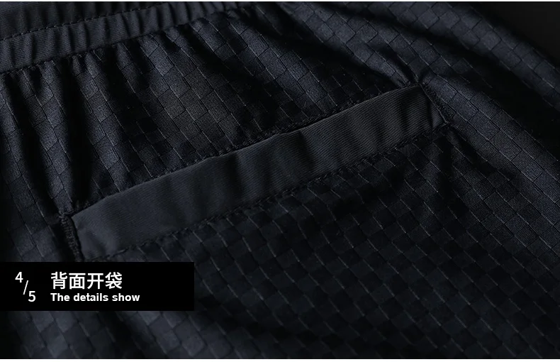 Men Pants Drawstring Black Pants Straight Full Length Solid Zip Pockets Cotton Men's Trousers Fashion Pants Size M-5XL AKLO4545