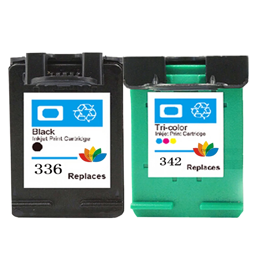 2pk совместимый hp 336 342 C9362E C9361E заправленные чернила картридж для Deskjet 5440 кгс 1510 2710