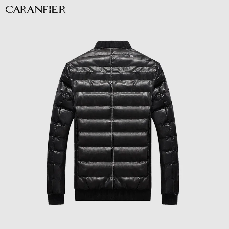 CARANFIER новинка 2019 Мужская парка зимняя толстый воротник куртка умный Повседневный