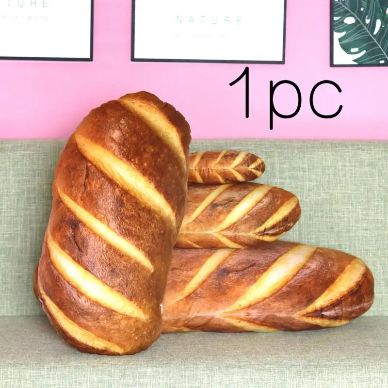 

Funny 3D Simulation Bread Pillow Soft Waist Pillow Cushion Plush Toy Plush Toy for Home Decoration