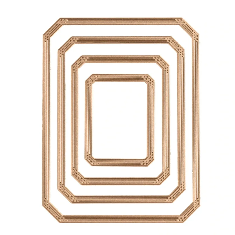 

4pcs Rectangles Panel Metal Hot Foil Plate For DIY Scrapbooking Letterpress Embossing Paper Cards Making Craft Supplies New 2019