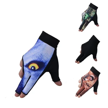 

New Billiard Gloves High Elastic Funny Wear-resistant Billiard Gloves Non-slip Three-Finger Gloves