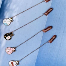 1 шт. Kawaii Lucky Bag металлическая Закладка милые вишневые закладки "Кролик" для книг скрепки маркеры канцелярские принадлежности Школьные принадлежности