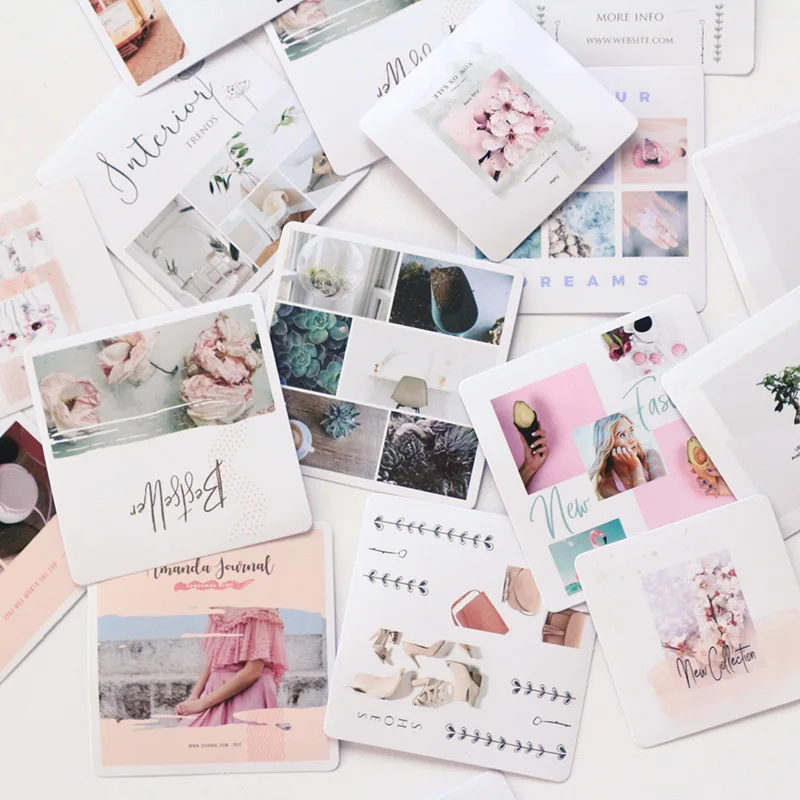 

200pcs/pack Nordic Style Retro Photo Wall Old Flower Letter Paper Snacks Deco Sticker DIY Bulletjournal Scrapbooking Planner