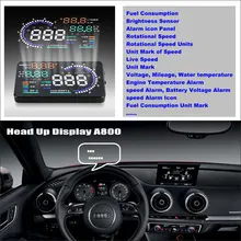 

For Audi A3 2014-2019 2020 2021 Car Electronic HUD Head Up Display Safe Driving Screen Auto Accessories Plug And Play OBD/OBD2