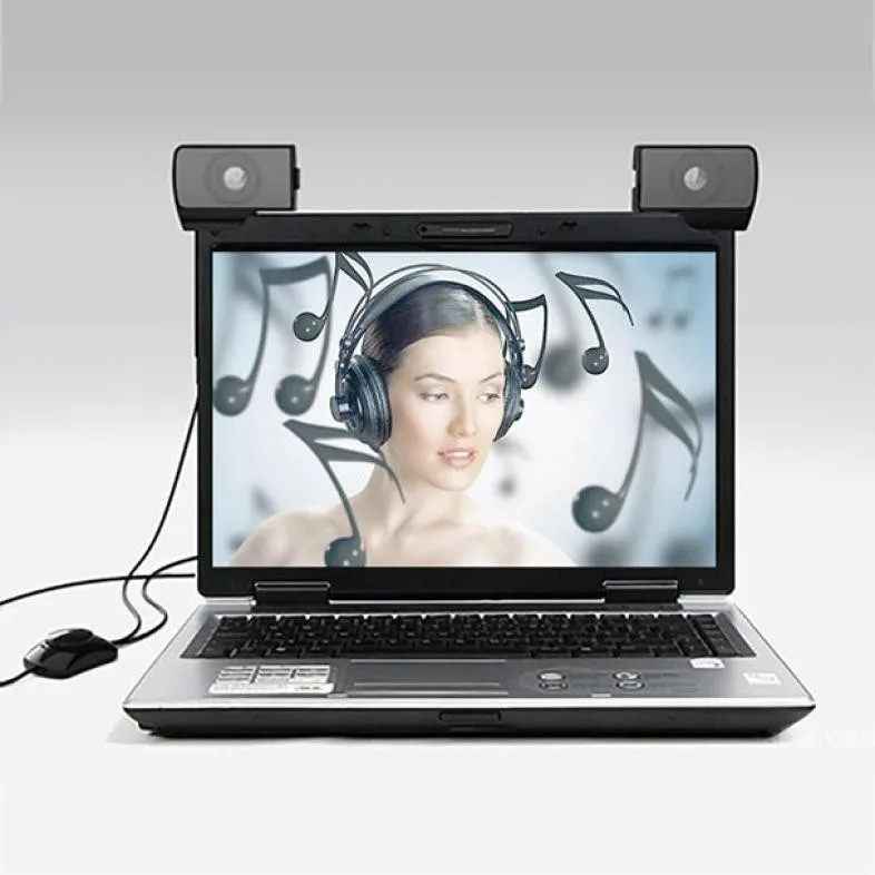Горячий продукт 1 пара Мини Портативный USB Мультимедийный компьютер ноутбук Аудио Эхолот динамик Бумбокс caixa де сом