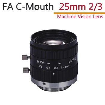 

High Definition FA 25mm 2/3" Industrial Camera Lens Without Distortion Professional C-Mouth Machine Vision Microscope