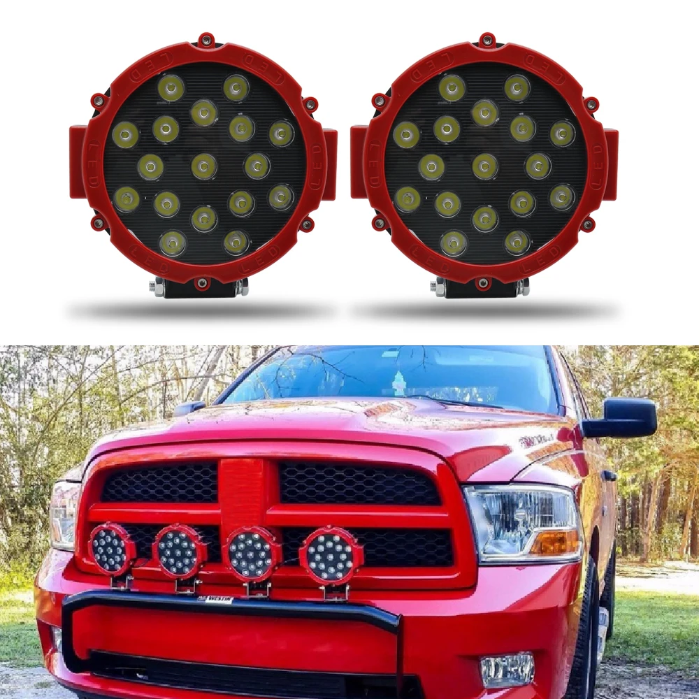 

6.3" 51w LED work light spot beam Driving lights for offroad Truck Tractor ATV SUV UAZ auto 4WD 4x4 ramp 12V 24V 6500k car lamp