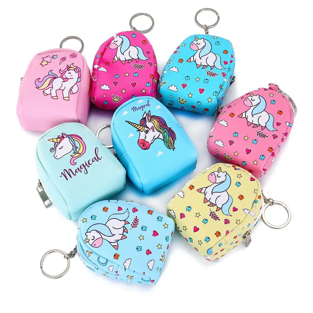 

Children's Kawaii Coin Bag Key Card Holder Storage Bag Women Girls Small Mini Unicorn Coin Purses Pocket Cute Change Wallet