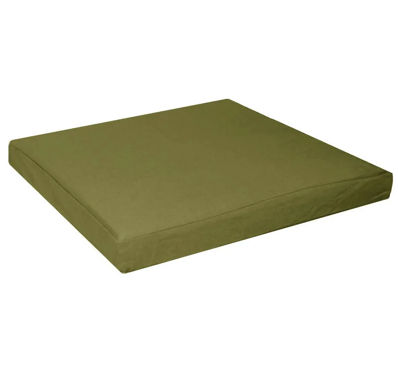aa130t Olive Green 100 Cotton Canvas Square 3D Box Sofa Seat Cushion