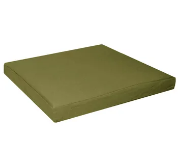 

aa130t Olive Green 100% Cotton Canvas Square 3D Box Sofa Seat Pillow Case Sofa Seat Cushion Cover (Only sell cover)