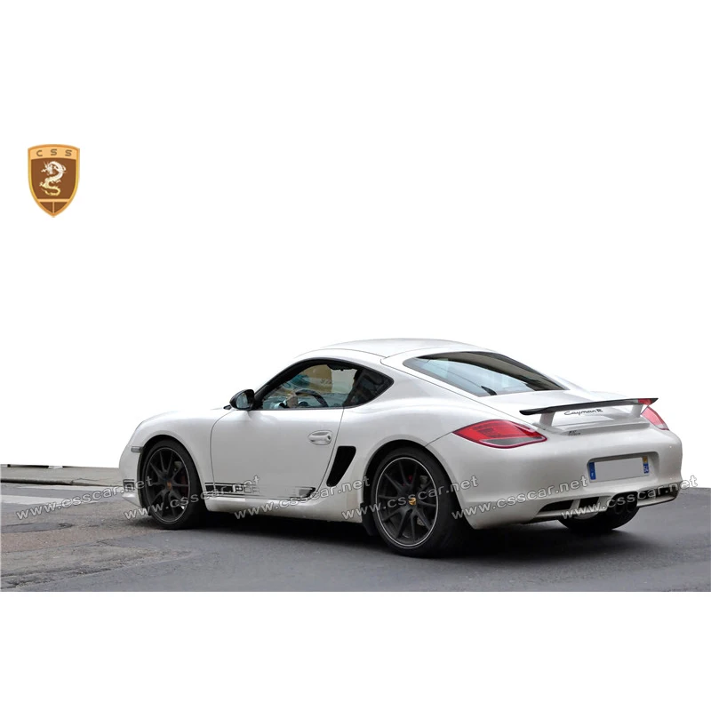 Для Porsche Cayman S задний спойлер багажник хвост крыло из углеродного волокна СТЕКЛОВОЛОКНО FRP материал Задняя Крышка багажника для Porsche 987