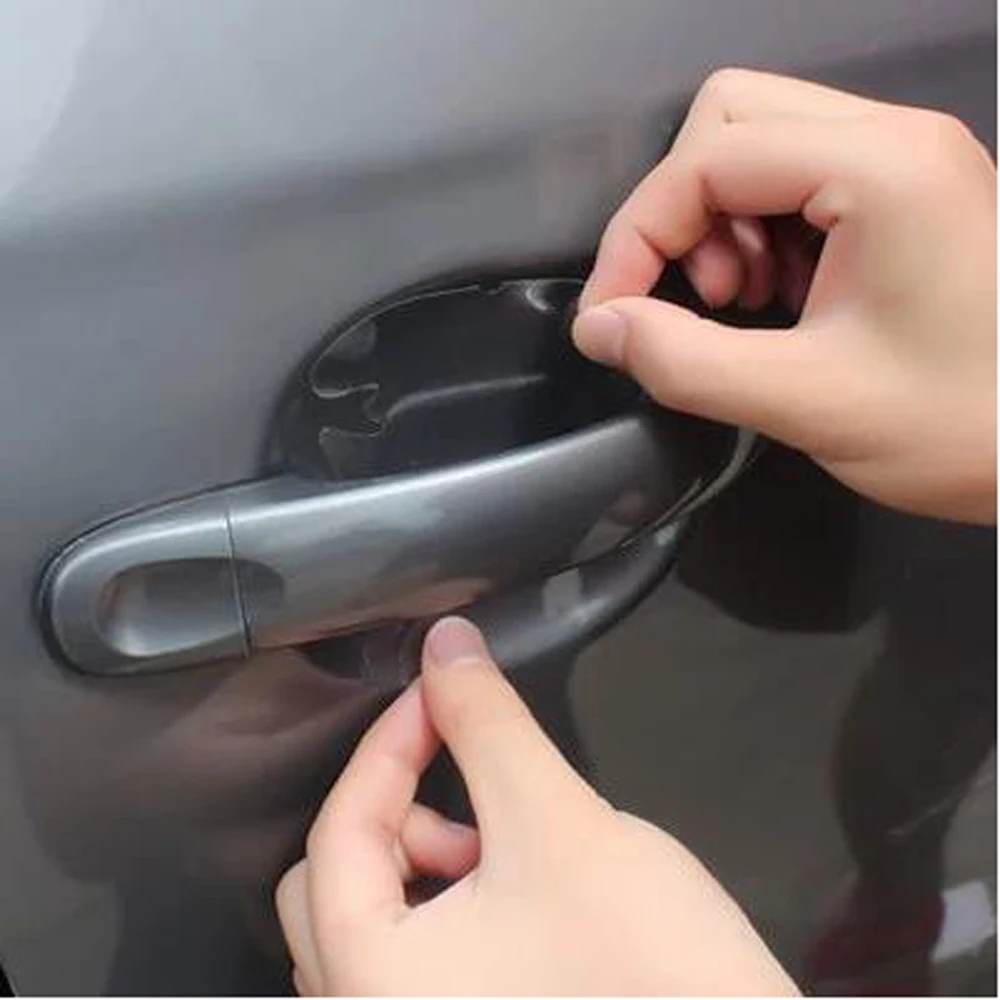 Защитные наклейки на дверные ручки автомобиля для bmw e46 seat leon toyota chr m ibiza jeep renegade