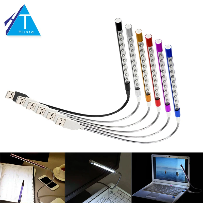

Mini USB LED Night Light Portable Flexible 10 LEDs Computer Reading Lamp For Notebook Laptop Computer Desktop PC Keyboard